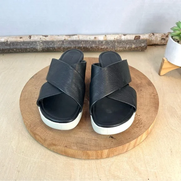 Ecco Touch Plateau Sandals in Black Leather Size 37 - Picture 10 of 16